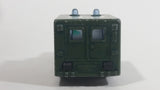 Majorette Sonic Flashers Ambulance No. 255 Military Army Green 1/60 Scale Die Cast Toy Car Vehicle - Blue Lights