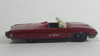 2005 Hot Wheels Muscle Mania '63 T-Birds Metalflake Dark Red Convertible Die Cast Toy Car Vehicle