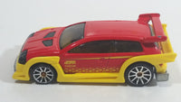 2010 Hot Wheels Hot Tunerz Flight 03 Red with Yellow Trim Die Cast Toy Car Vehicle