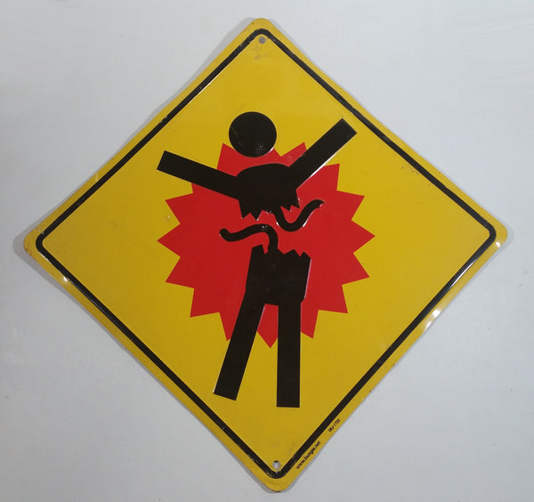 Bungie Bungee Jumping Halo Video Game Splatter Yellow Metal Warning Sign