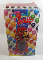 Antique Style Metal and Glass Globe Red Colored 11 1/2" Tall Candy Gumball Dispenser With Original Box