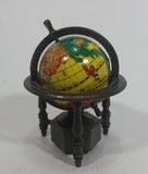 Vintage Miniature World Globe Metal Pencil Sharpener Doll House Furniture Size Spins Just Like The Real Size