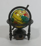 Vintage Miniature World Globe Metal Pencil Sharpener Doll House Furniture Size Spins Just Like The Real Size
