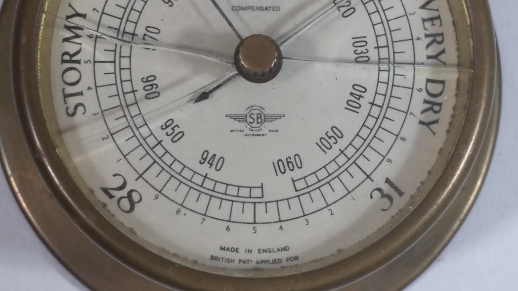Shortland Smiths British Made Barometer Instrumentation Gauge with Cra