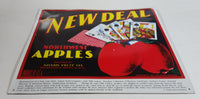 Northwest Apples New Deal Tin Metal Sign Adams Fruit Co. Wenatchee Washington USA 12 3/4" x 13 1/4"
