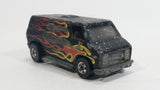 Vintage 1977 Hot Wheels Flying Colors Super Van Enamel Black Die Cast Toy Car Vehicle BW - Hong Kong