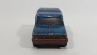 1981 Hot Wheels Minitrek Tan and Brown (Painted Dark Blue Green) Die Cast Toy Car Vehicle - Hong Kong