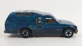 1981 Hot Wheels Minitrek Tan and Brown (Painted Dark Blue Green) Die Cast Toy Car Vehicle - Hong Kong