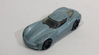 2010 Hot Wheels 2009 Corvette StingRay Concept Metallic Steel Blue Die Cast Toy Car Vehicle