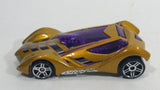 2004 Hot Wheels Sinistra Gold and Purple Die Cast Toy Car Vehicle