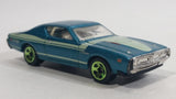 2011 Hot Wheels Muscle Mania '71 Dodge Charger Light Blue Die Cast Toy Muscle Car Vehicle