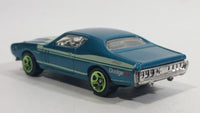 2011 Hot Wheels Muscle Mania '71 Dodge Charger Light Blue Die Cast Toy Muscle Car Vehicle