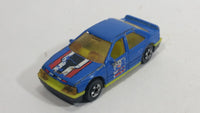 1991 Hot Wheels Peugeot 405 Blue #21 Die Cast Toy Car Vehicle