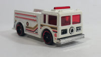 2011 Hot Wheels Thrill Racers Raceway Fire Eater White Firefighting Truck Die Cast Toy Car Rescue Emergency Vehicle