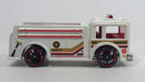 2011 Hot Wheels Thrill Racers Raceway Fire Eater White Firefighting Truck Die Cast Toy Car Rescue Emergency Vehicle