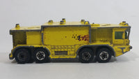 1981 Hot Wheels Workhorses Airport Rescue Yellow Fire Truck Die Cast Toy Car Firefighting Emergency Rescue Vehicle