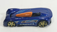 2015 Hot Wheels Monoposto Blue Die Cast Toy Car Vehicle