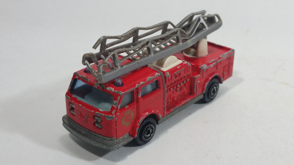 Vintage Majorette Pompier Fire Ladder Truck No. 207 Red 1/100 Scale Di ...