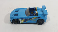 2010 Hot Wheels Hot Tunerz Tantrum Light Blue Die Cast Toy Car Vehicle