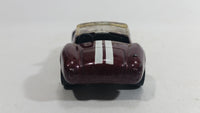 2010 Hot Wheels Hot Auctions Classic Cobra Convertible Maroon Die Cast Toy Car Vehicle w/ Opening Hood