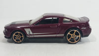 2010 Hot Wheels Faster Than Ever '07 Shelby GT500 Metallic Plum Burgundy Die Cast Toy Muscle Car Vehicle