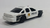 Yatming Chevy Caprice No. 823 Police Officer Cop #19 White Black Die Cast Toy Car Emergency Rescue Vehicle