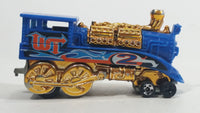 2006 Hot Wheels Wild Things Rail Rodder Locomotive Train #2 Blue and Gold Die Cast Toy Car Vehicle