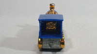 2006 Hot Wheels Wild Things Rail Rodder Locomotive Train #2 Blue and Gold Die Cast Toy Car Vehicle