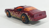 2010 Hot Wheels Race World Volcano Hot Bird Pontiac Firebird Metalflake Red Die Cast Toy Car Vehicle