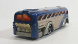 2001 Hot Wheels Surfin' School Bus Blue Die Cast Toy Car Vehicle
