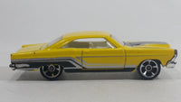 2010 Hot Wheels Muscle Mania '66 Ford Fairlane GT Yellow Die Cast Toy Muscle Car Vehicle