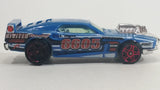 2011 Hot Wheels 3-Lane Super Speedway Exclusive Rivited Light Blue Die Cast Toy Car Vehicle