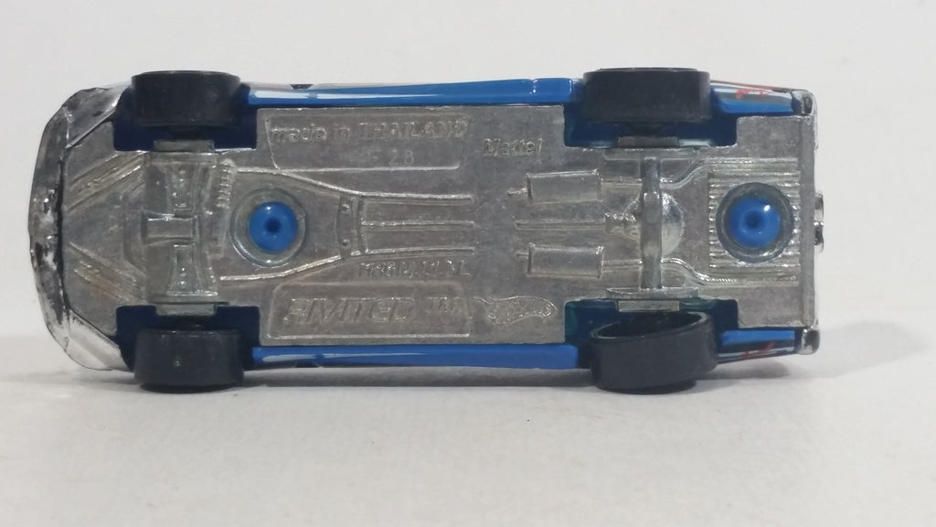 2011 Hot Wheels 3 Lane Super Speedway Exclusive Rivited Light Blue Die Treasure Valley 4595