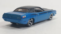 2010 Hot Wheels Muscle Mania '70 Plymouth AAR Cuda Metalflake Blue Die Cast Toy Muscle Car Vehicle