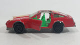 Vintage Majorette Nissan 300 ZX Turbo T-Top No. 241 Red Die Cast Toy Car Vehicle with Opening Doors and Moving Headlights 1/62 Scale