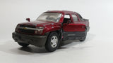 2001 New Ray 2002 Chevrolet Avalanche Truck Dark Red and Grey Die Cast Toy Car Vehicle with Opening Doors