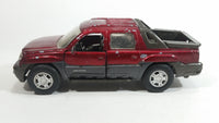 2001 New Ray 2002 Chevrolet Avalanche Truck Dark Red and Grey Die Cast Toy Car Vehicle with Opening Doors