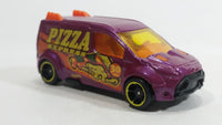 2017 Hot Wheels HW City Works Ford Transit Connect Van Pizza Express Purple Die Cast Toy Car Vehicle
