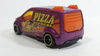 2017 Hot Wheels HW City Works Ford Transit Connect Van Pizza Express Purple Die Cast Toy Car Vehicle