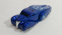 2005 Hot Wheels Crooze Ooz Coupe Blue with White Flames Die Cast Toy Car Vehicle