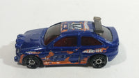 2011 Hot Wheels Wall Tracks Ford Escort Rally #71 Metallic Blue Die Cast Toy Car Vehicle