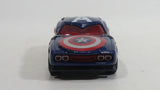 2016 Hot Wheels Marvel Character Cars Captain America Dark Blue Die Cast Toy Car Vehicle