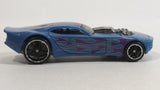 2014 Hot Wheels Stunt 'N Dunk Color Changers Nitro Door Slammer Aston Martin Blue and Purple Die Cast Toy Race Car Vehicle
