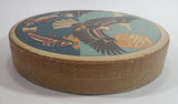 Clarence A. Wells Port Simpson, B.C. Aboriginal Art Eagle and Salmon Deer Hide Rimmed Drum Print