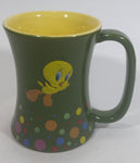 Tindex Warner Bros Looney Tunes Tweety Bird Cartoon Character 4 1/2" Tall Green and Yellow Ceramic Coffee Mug Collectible