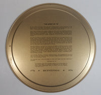 Vintage 1970s United States of America Bicentennial 1776 - 1976 "The Spirit of '76" 11 3/4" Diameter Metal Serving Tray