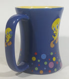 Tindex Warner Bros Looney Tunes Tweety Bird Cartoon Character 4 1/2" Tall Blue and Yellow Ceramic Coffee Mug Collectible