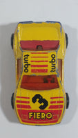 Vintage Majorette Pontiac Fiero #3 Yellow No. 206 Die Cast Toy Car Vehicle 1/55 Scale Made in France