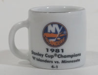 NHL Stanley Cup Crazy Mini Mug NY Islanders 1981 Champs W/ Opponent & Score