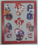 2002 NHL Ice Hockey 6 Canadian Teams Hardboard Wall Plaque Hanging Sports Collectible 8" x 10"